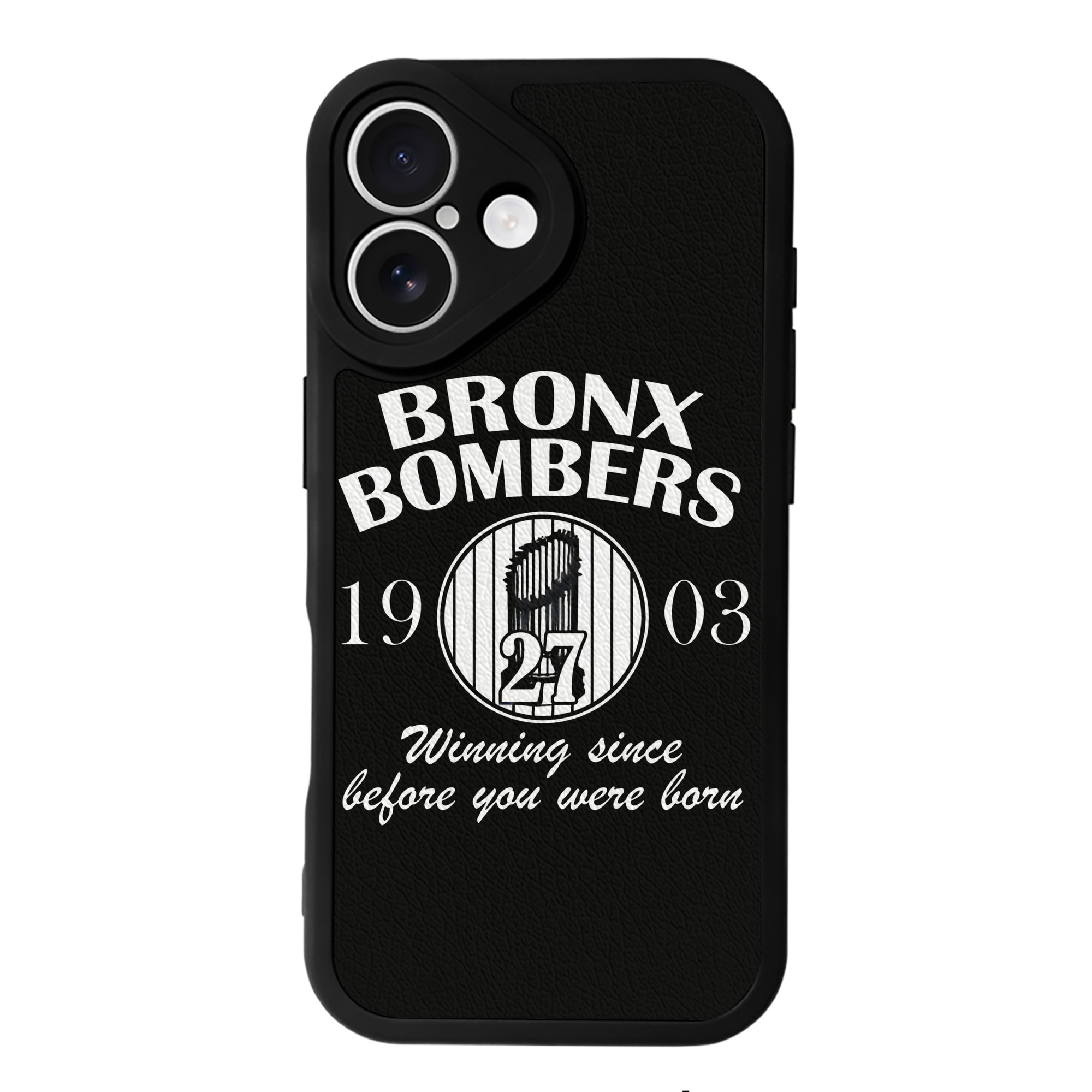 New York Yankees 33 IPhone 16 Silicone Leather Case – UV Print, Lambskin Texture – Perfect Fit, Wireless Charging Compatible, Scratch Resistant, Precise Cutouts – Stylish Protection For IPhone 16
